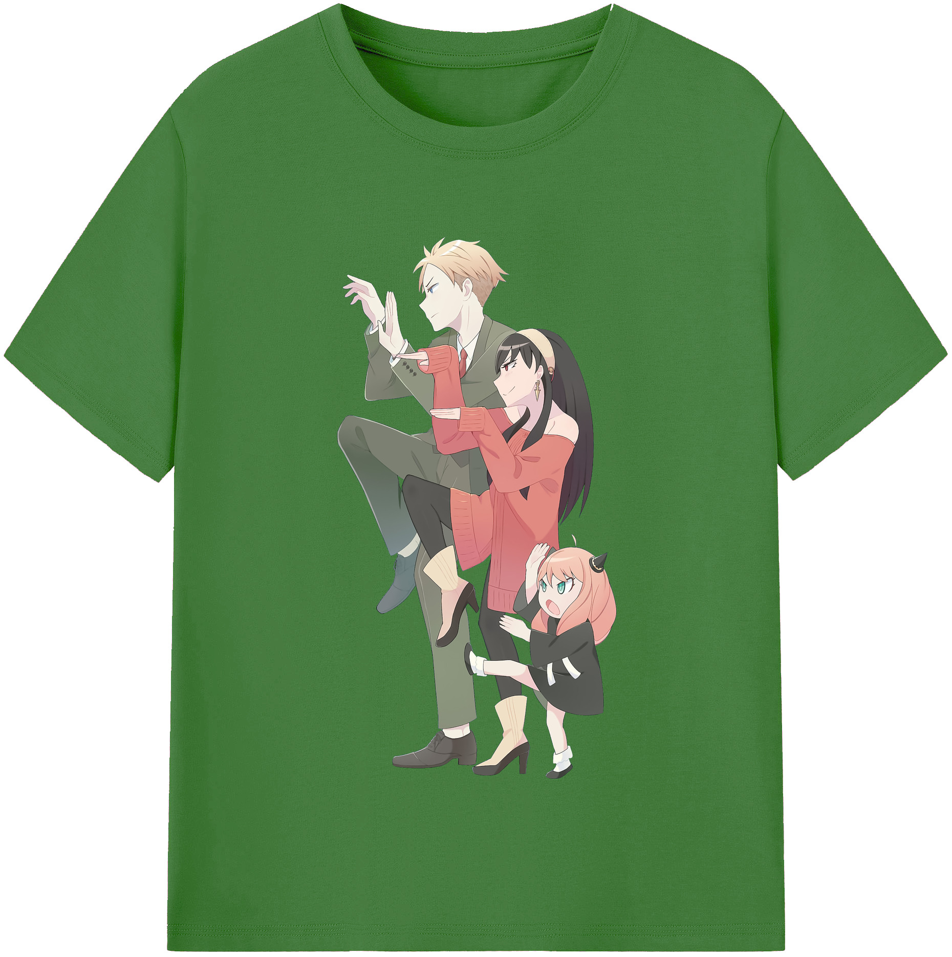 （画像用） SPY×FAMILY间谍家家酒 レディースカジュアルプリントTシャツ（綿100％）